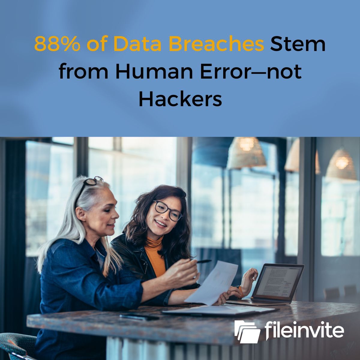 88% of data breaches stem from employee errors, says Stanford. FileInvite securely automates doc collection workflows, reducing risks &amp; boosting member trust.

How secure are your practices?

 #DataSecurity #Cybersecurity #Automation #Trust 

hubs.ly/Q03p2vDR0