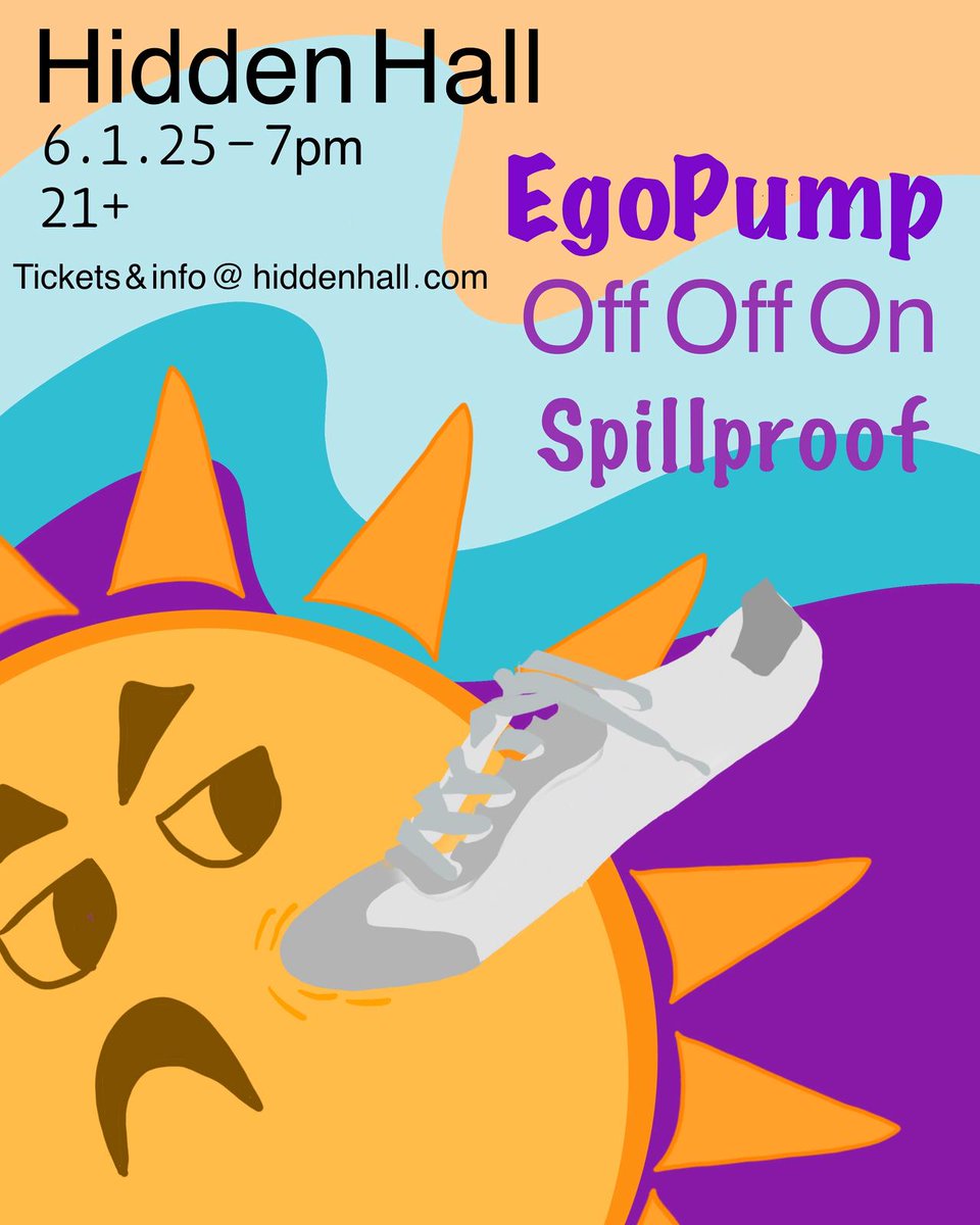 Coming up soon! ☀️
Catch Seattle rockers Off Off On with EgoPump &amp; Spillproof this Sunday, June 1st at Hidden Hall. Get tickets!

📍 Hidden Hall | 400 N 35th St
🗓 Sunday, June 1
⏰ 7PM Doors
🎟️ tixr.com/e/140227