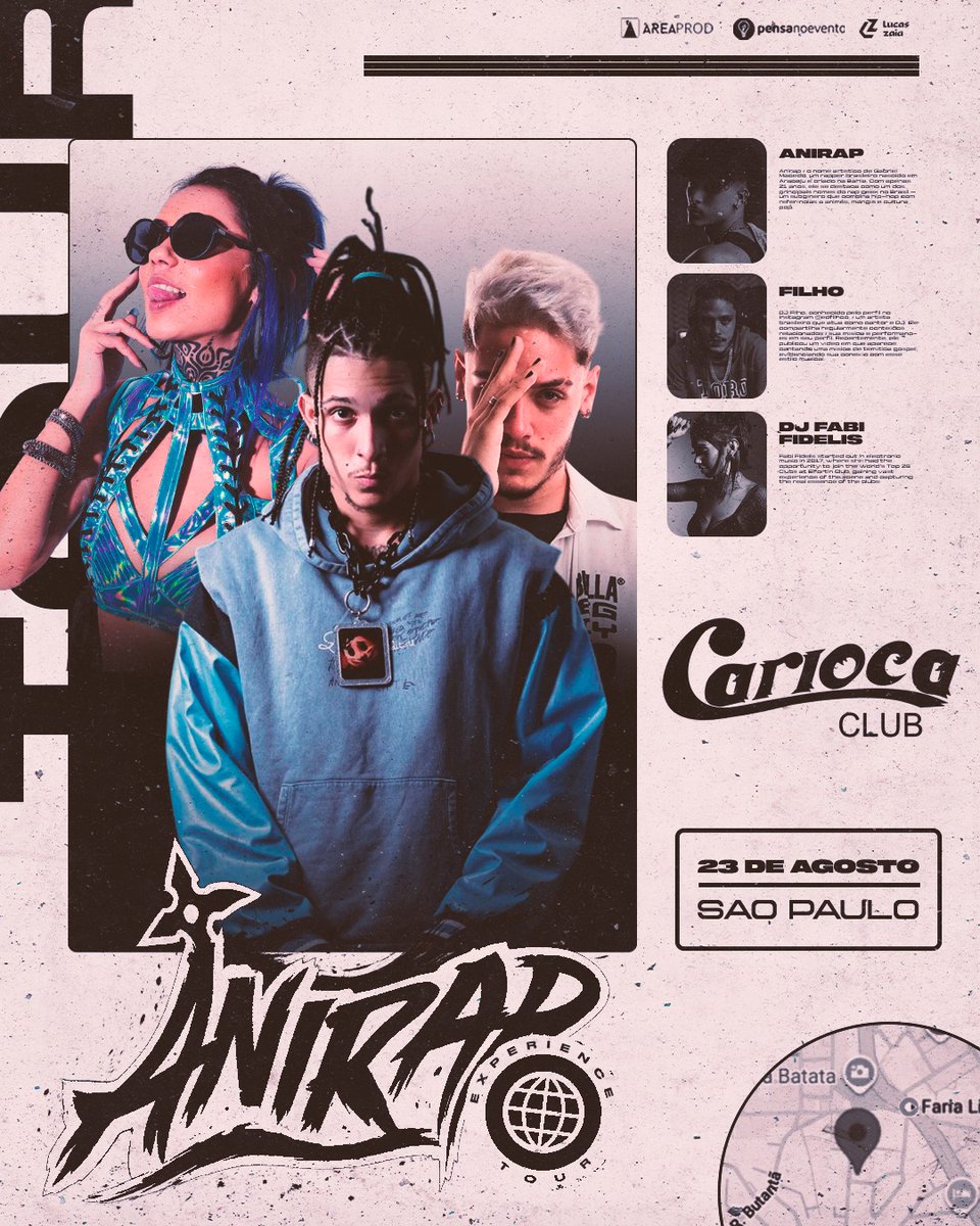 anirap_oficial's tweet photo. SÃO PAULO LIBERADA!
A próxima parada da turnê é no Carioca Club, lugar onde já me apresentei
Ansioso pra reencontrar geral e fazer história de novo!
Bora, SP? 🔥

#AniTour
Mostrar menos https://t.co/RLqW7JjqJz