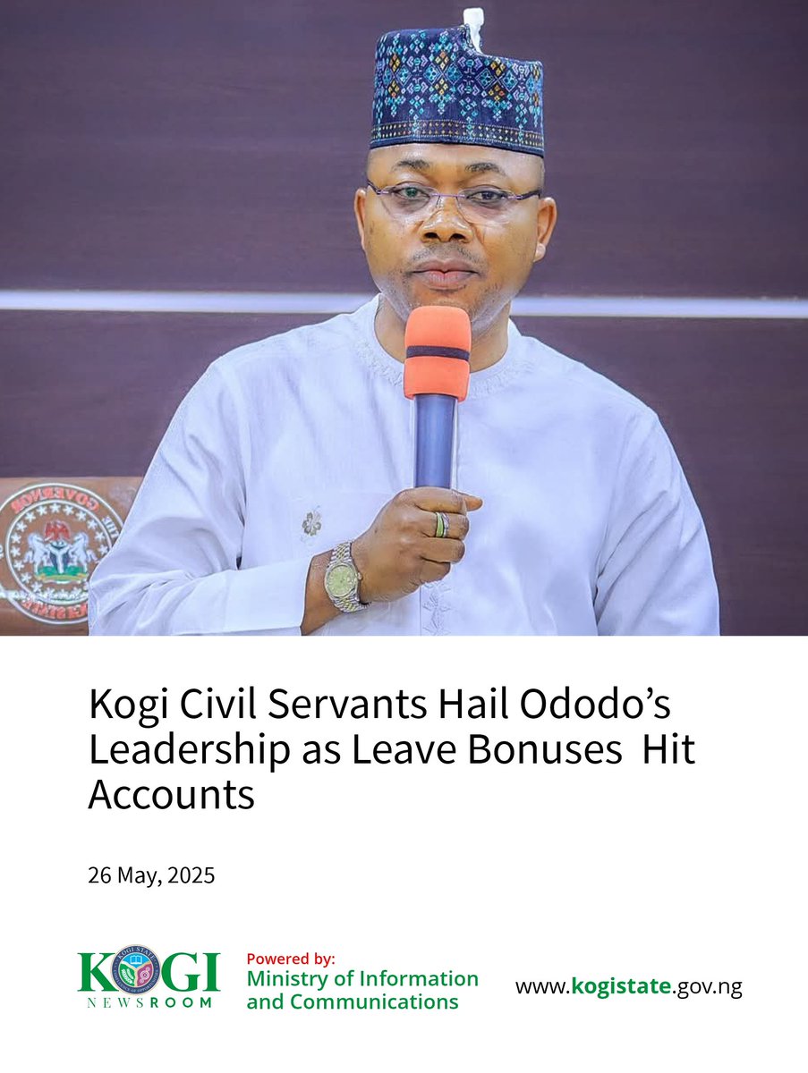 Kogi Civil Servants Hail Governor Ododo as Leave Bonuses Hit Accounts