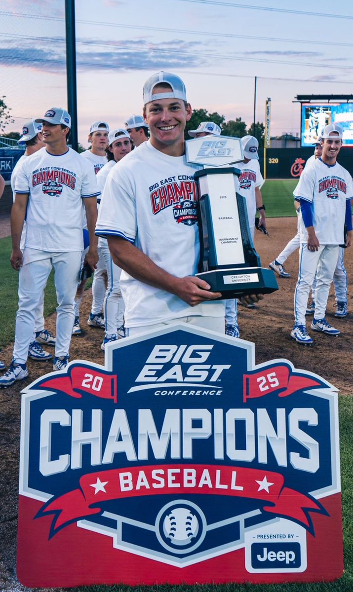 Ramblrbaseball's tweet photo. Congratulations to @Ramblrbaseball alum Noah Klein @Nklein04 &amp; the Creighton Bluejays on winning the Big East. 
Good luck in the Fayetteville Regional!! We will be watching 👀 
#RoadToOmaha https://t.co/Xyb53AOtzB