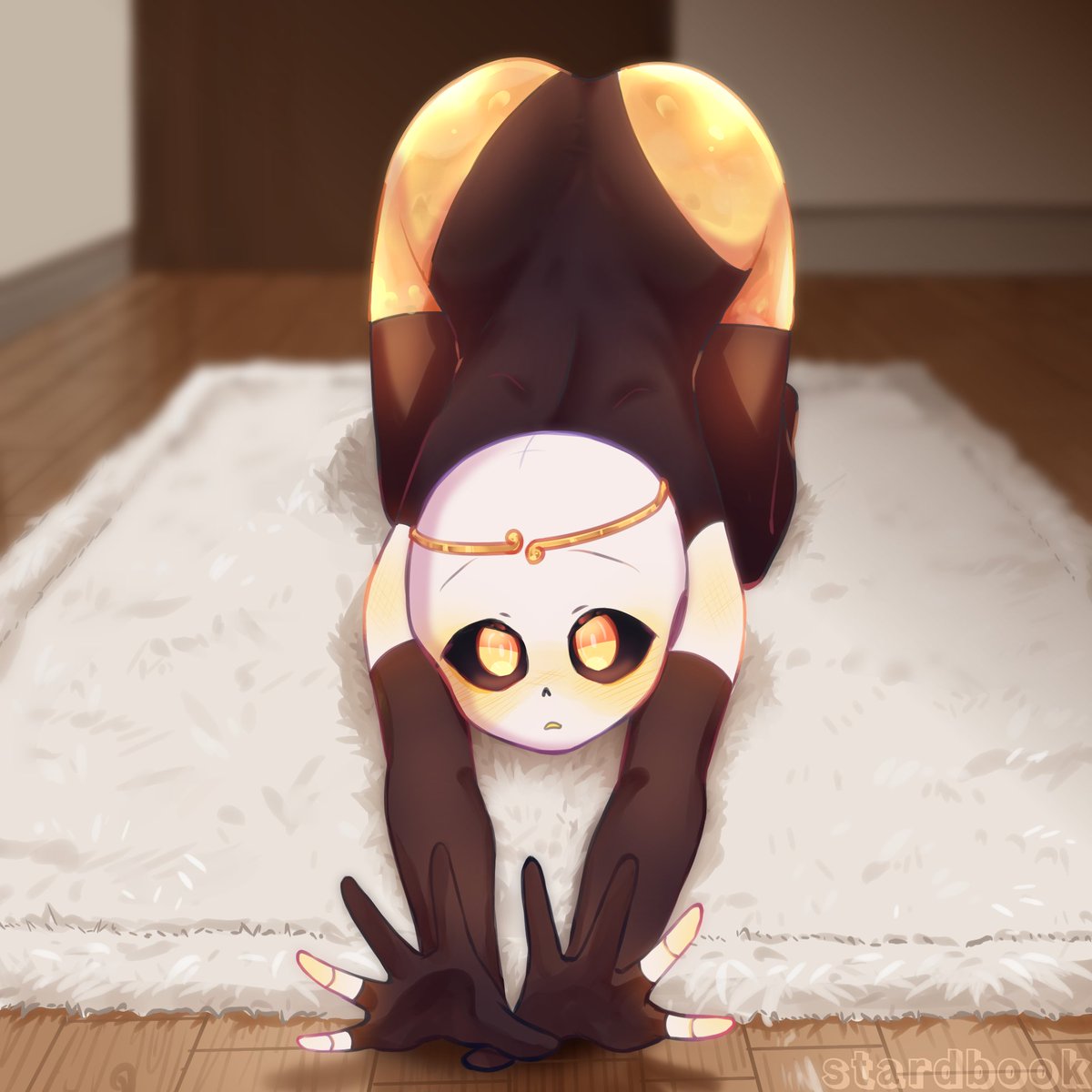 StarDbook's tweet photo. Interrupted morning stretching 💛✨ 
#dreamsans #undertaleAU https://t.co/1OKifqR37k