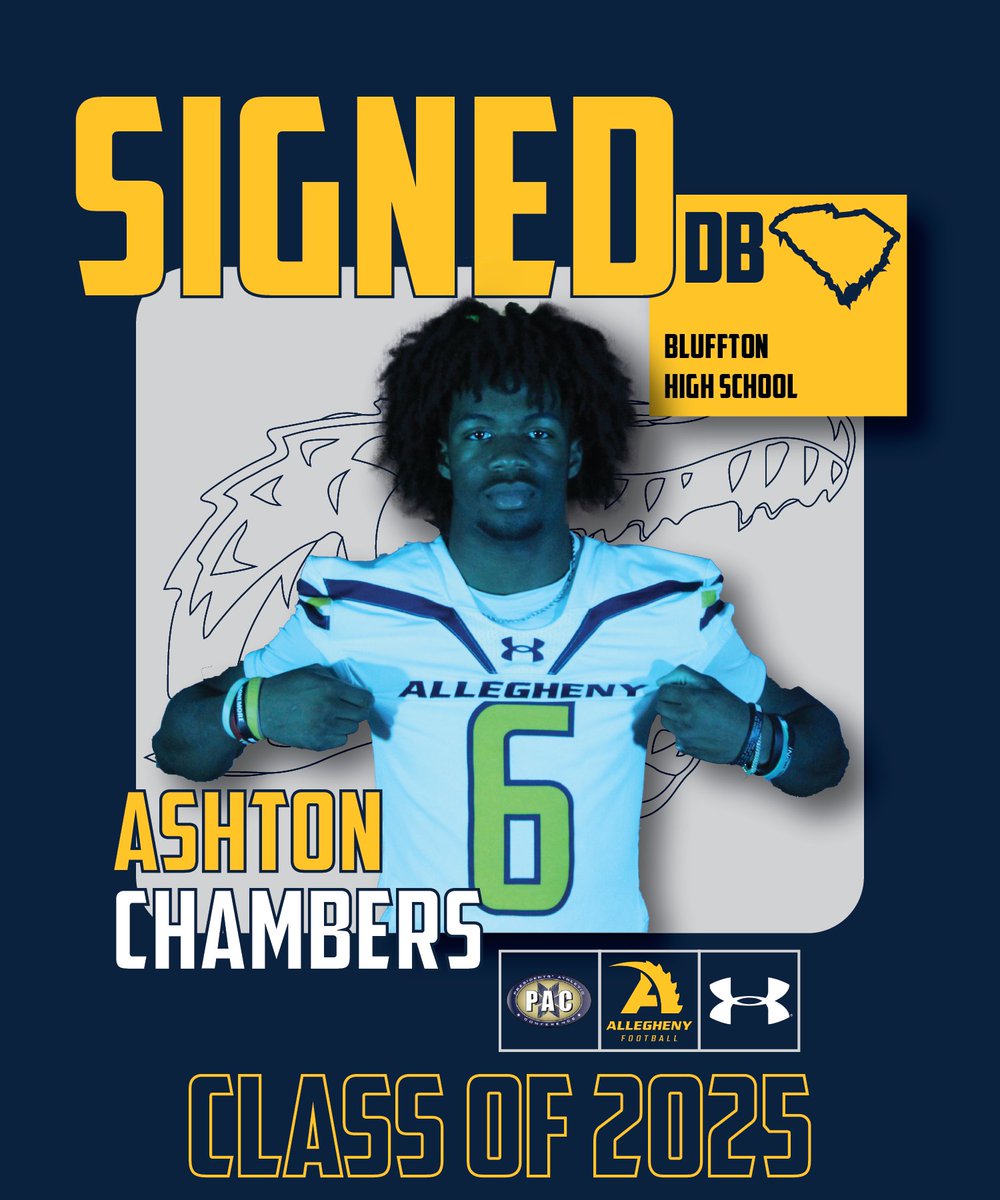 Allegheny Football (@alleghenyfb) on Twitter photo Ashton Chambers ( <a href="/AshtonChamber23/">Ashton Chambers</a> )
Defensive Back
Bluffton High School | South Carolina
#GoGators π Ashton Chambers ( <a href="/AshtonChamber23/">Ashton Chambers</a> )
Defensive Back
Bluffton High School | South Carolina
#GoGators π