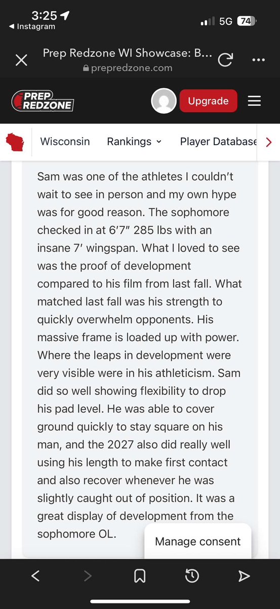 Sam Cheever (@samcheevs27) on Twitter photo Thank you <a href="/MJ_NFLDraft/">Mark Johnson</a> for the write up on my camp performance! Much appreciated!
<a href="/CoachHarris28/">Matthew Harris</a> <a href="/Coach_Snell/">Mason Snell</a> <a href="/tommy_noennig15/">Tommy Noennig</a> <a href="/OJW_Scouting/">PrepRedzone Oliver</a> Thank you <a href="/MJ_NFLDraft/">Mark Johnson</a> for the write up on my camp performance! Much appreciated!
<a href="/CoachHarris28/">Matthew Harris</a> <a href="/Coach_Snell/">Mason Snell</a> <a href="/tommy_noennig15/">Tommy Noennig</a> <a href="/OJW_Scouting/">PrepRedzone Oliver</a>