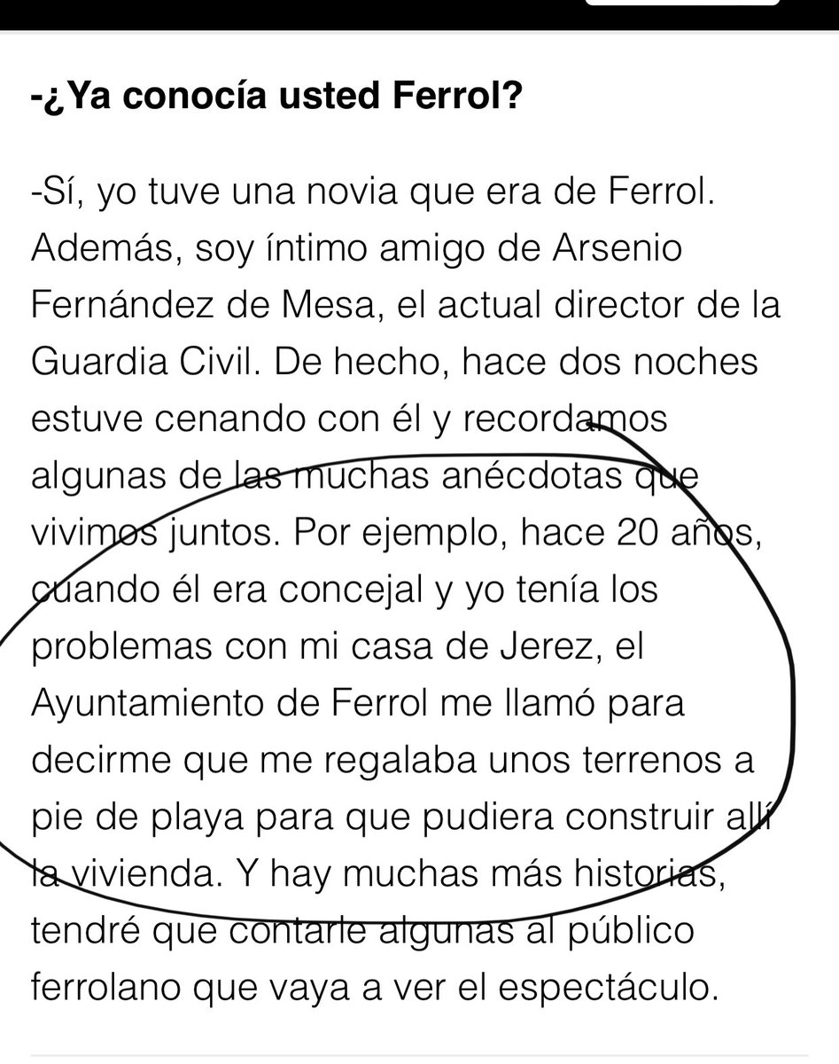 carlosmeixidefl's tweet image. Hoxe lembrei estas declaracións de Bertín Osborne na Voz de Galicia en 2012 cando viñera actuar a Ferrol con Arévalo 🤭