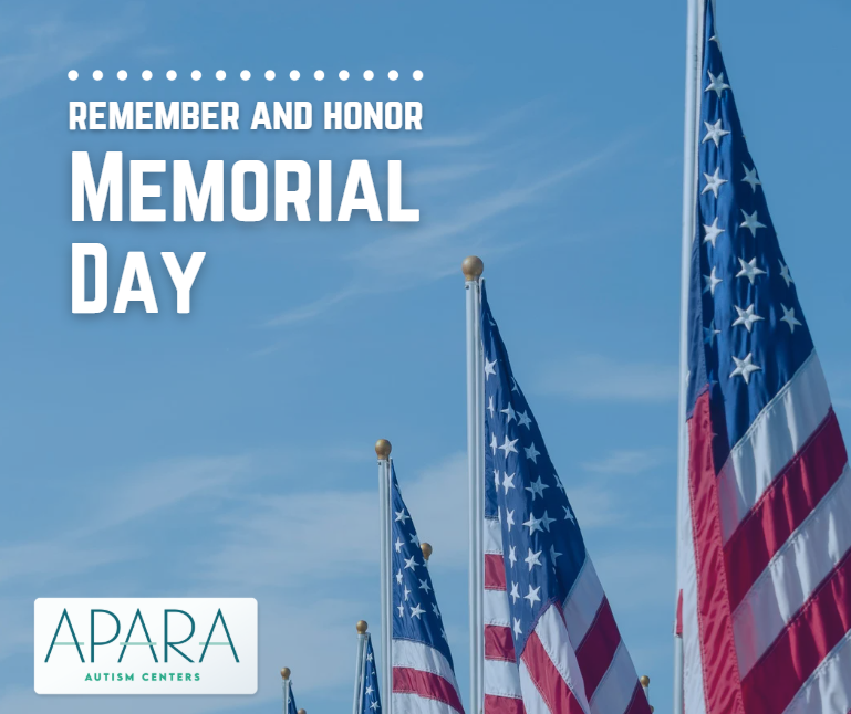 AparaAutism's tweet photo. This Memorial Day, we pause to honor and remember those who made the ultimate sacrifice in service to our country.

From all of us at Apara Autism Centers, we extend our gratitude and appreciation.

Wishing everyone a safe and reflective Memorial Day. ❤️💙

#AparaAutismCenters #MemorialDay