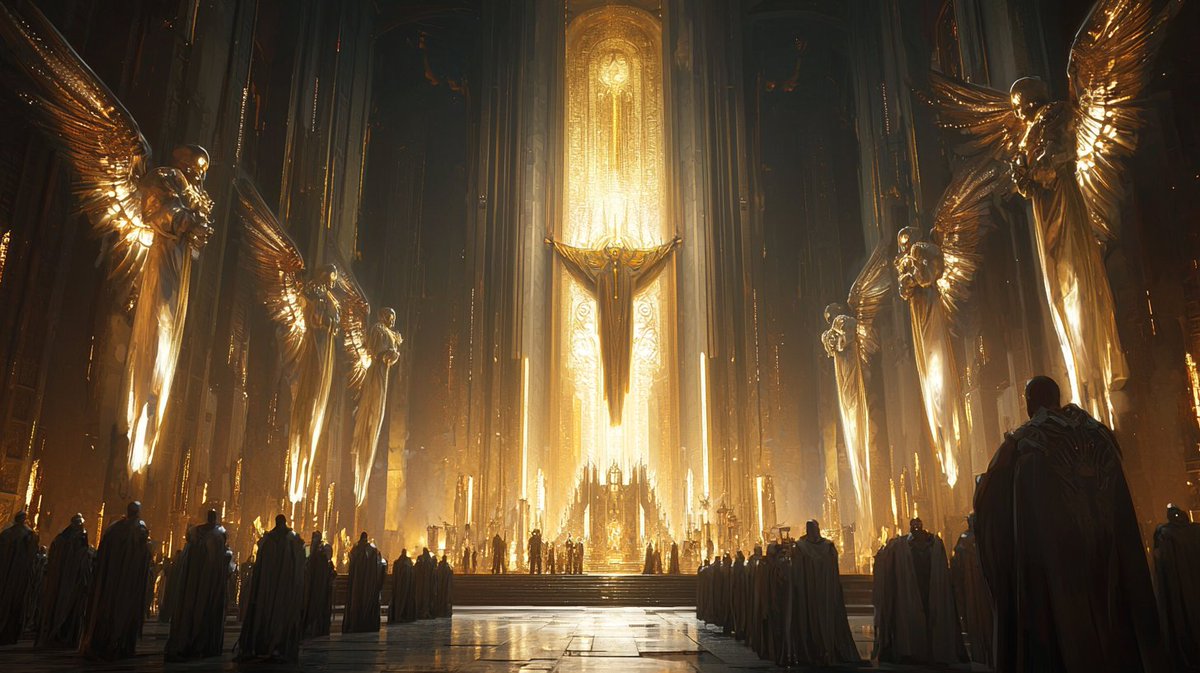 Synth_Cyborg's tweet photo. Where silence rules and light kneels—this is the heart of the empire.
#DivineCore #CathedralOfCode #GalacticFaith #SpaceArt https://t.co/K3zkR3IZTR