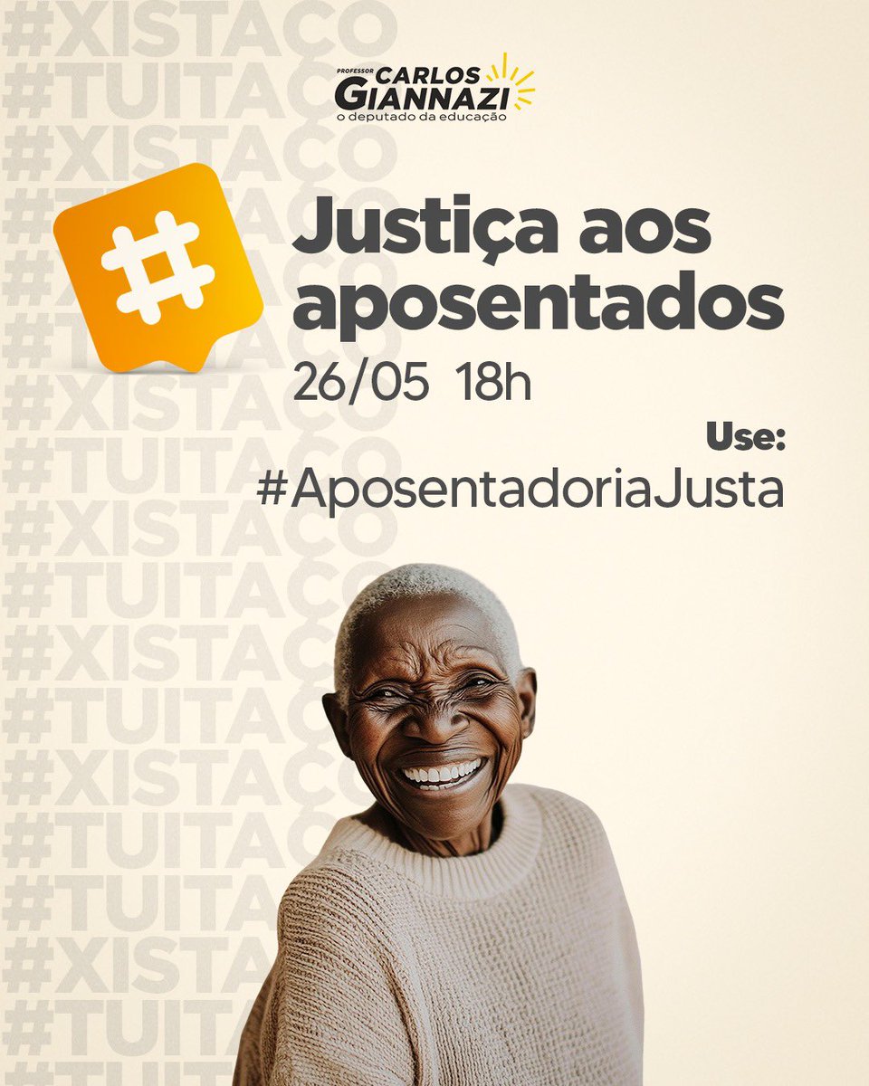 carlosgiannazi's tweet photo. Justiça aos aposentados! Pelo fim do confisco e pela devolução dos proventos roubados! Fortaleça a luta pela retomada do julgamento no STF e a inconstitucionalidade do artigo 149 da EC 103! #AposentadoriaJusta https://t.co/dmgCAusIRZ
