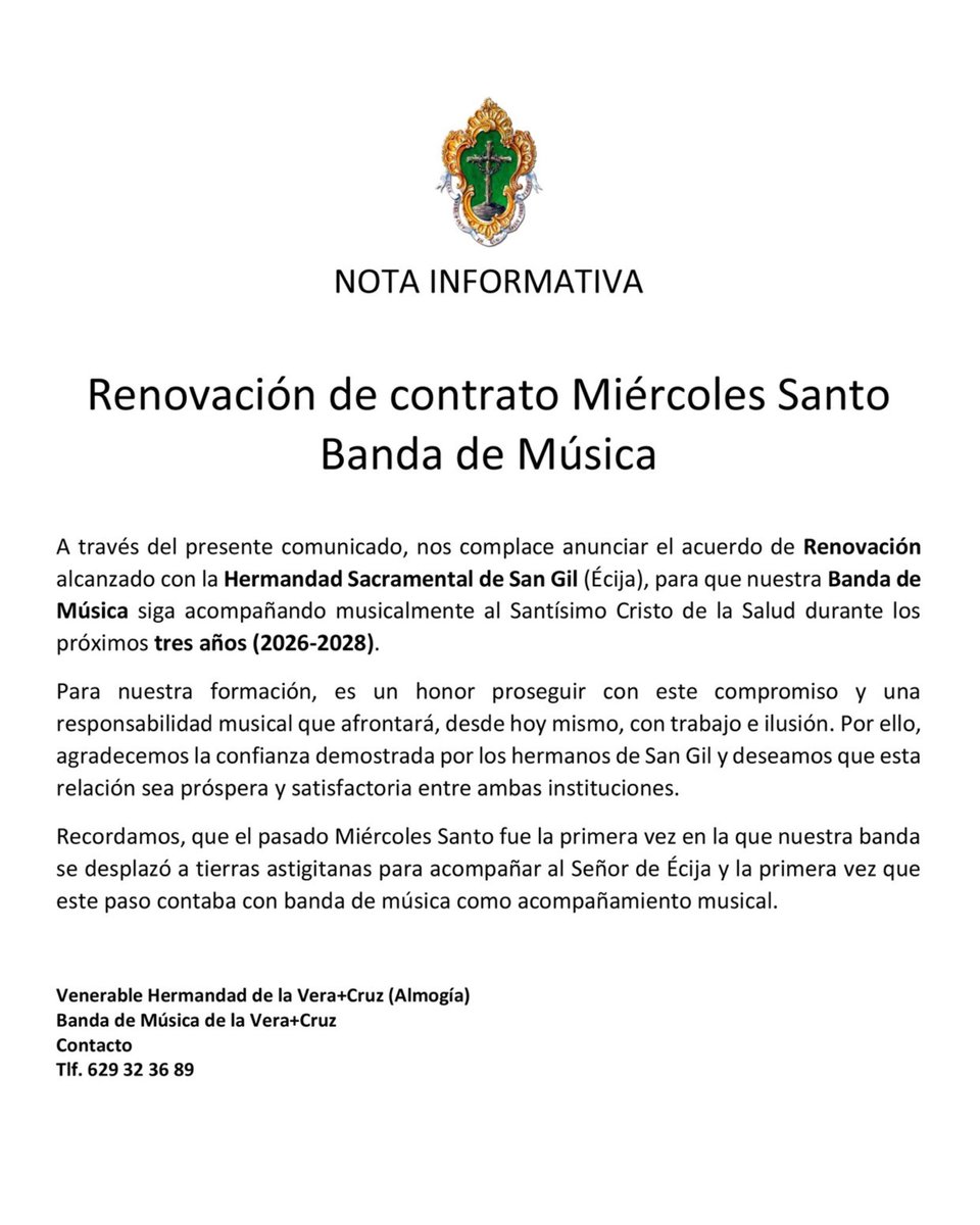 La Écija Cofrade (@laecijacofrade) on Twitter photo #SaludEcija | La Hermandad de San Gil apuesta nuevamente por Banda de Música para el Cristo de la Salud.
📸 | <a href="/Pedrocastaorui1/">Pedro castaño ruiz</a> y Urban Film.
#TDSCofrade #Ecija #Sevilla <a href="/Ecija_Sevilla/">Ecija-Sevilla</a> #SaludEcija | La Hermandad de San Gil apuesta nuevamente por Banda de Música para el Cristo de la Salud.
📸 | <a href="/Pedrocastaorui1/">Pedro castaño ruiz</a> y Urban Film.
#TDSCofrade #Ecija #Sevilla <a href="/Ecija_Sevilla/">Ecija-Sevilla</a>