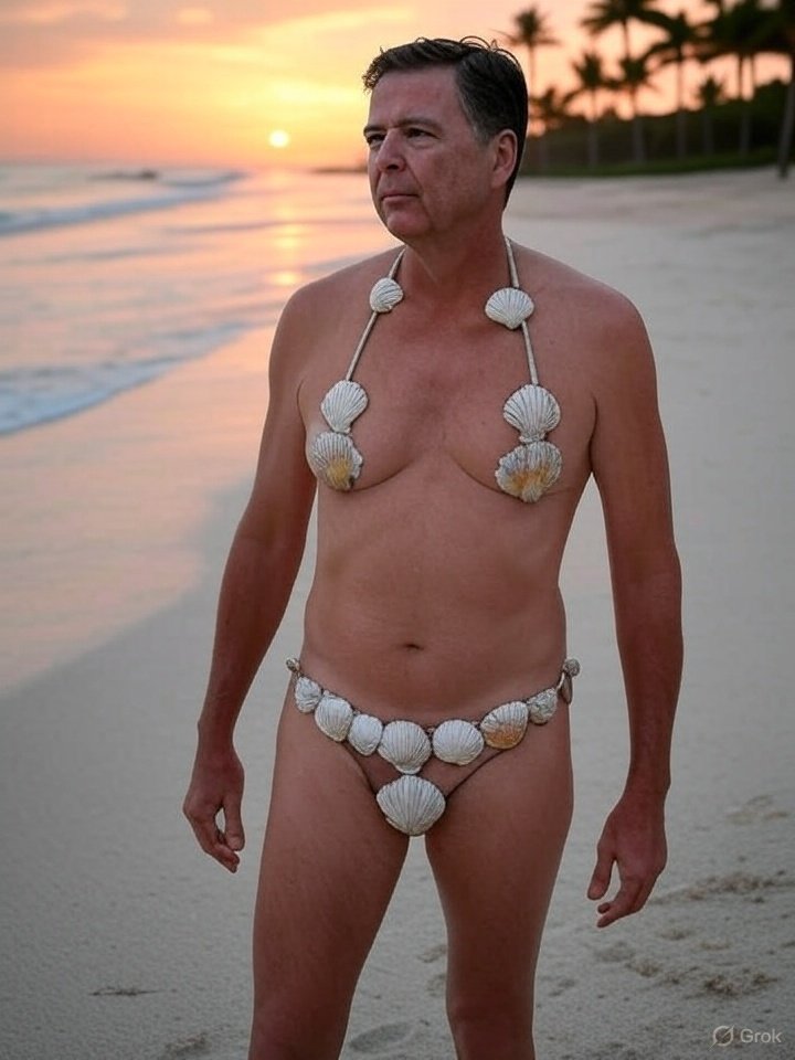 ⭐️The FJC⭐️ (@the_fjc) on Twitter photo He's back on the beach!
James <a href="/Comey/">James Comey</a> found another interesting shell formation there, and to be consistent, his wife told him to wear it and post a pic of it. 🤣 He's back on the beach!
James <a href="/Comey/">James Comey</a> found another interesting shell formation there, and to be consistent, his wife told him to wear it and post a pic of it. 🤣