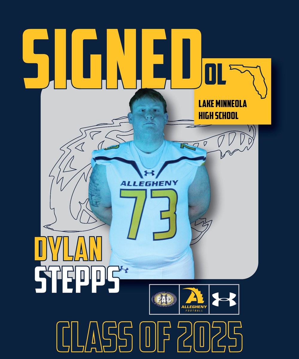Allegheny Football (@alleghenyfb) on Twitter photo Dylan Stepps ( <a href="/dylan_stepps/">Dylan Stepps</a> )
Offensive Line
Lake Minneola High School | Florida
#GoGators π Dylan Stepps ( <a href="/dylan_stepps/">Dylan Stepps</a> )
Offensive Line
Lake Minneola High School | Florida
#GoGators π
