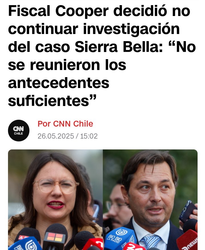 Los medios de derecha usaron Sierra Bella para atacar al gobierno, enlodar la administración de la alcaldesa de Santiago y sacar de la presidencia de la Cámara a Karol Cariola. Y nunca existió delito alguno. Los medios de derecha son una amenaza para nuestra democracia.