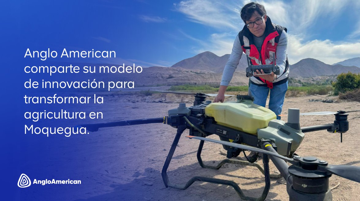 Anglo American Perú (@angloamericanpe) on Twitter photo ¡Innovación agrícola en Moquegua hacia un futuro sostenible!
En Anglo American estamos modernizando la agricultura en Moquegua con drones de alta tecnología. Junto a la <a href="/MDSanAntonioMOQ/">MD San Antonio - Moquegua</a>, implementamos un programa que incorporará equipos como los Agras T20 y Agras T50 para ¡Innovación agrícola en Moquegua hacia un futuro sostenible!
En Anglo American estamos modernizando la agricultura en Moquegua con drones de alta tecnología. Junto a la <a href="/MDSanAntonioMOQ/">MD San Antonio - Moquegua</a>, implementamos un programa que incorporará equipos como los Agras T20 y Agras T50 para