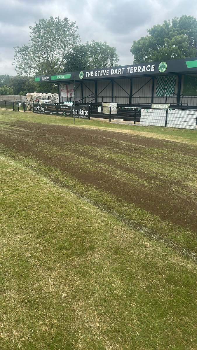 Following a demanding season, essential maintenance work has commenced on the playing surface at Willen Road. Our grounds team is working diligently to ensure the surface meets the highest standards.

#PitchRenovation #PreparingForNextSeason #NPTFC #NewportPagnellTown