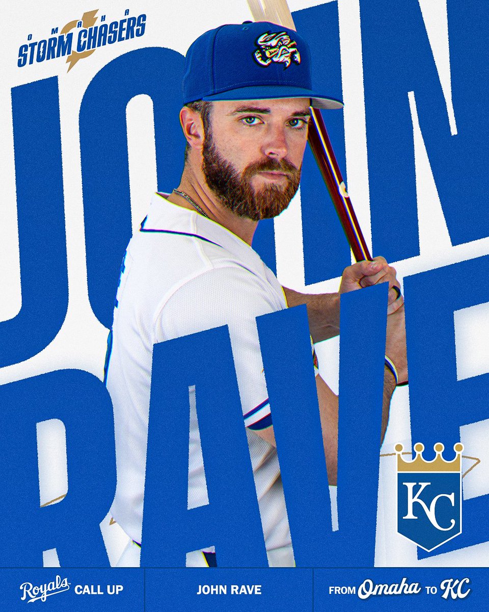 John Rave is officially a Major Leaguer!

Raver is in right field today for the Royals and is batting 6th ‼️