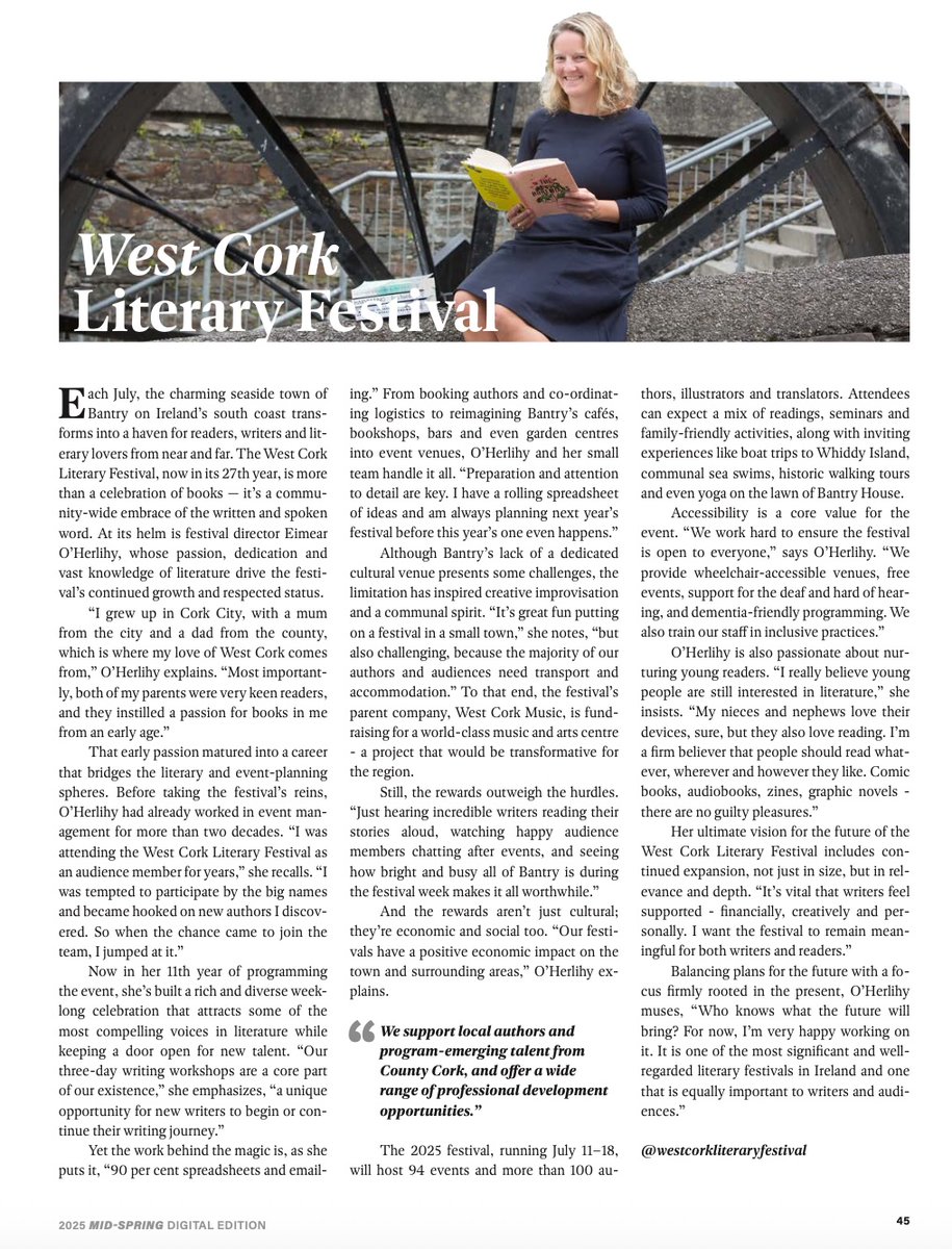 West Cork Literary Festival (@wcorklitfest) on Twitter photo Thanks to <a href="/CelticLife/">Celtic Life International</a> magazine for interviewing our director, Eimear, for their new bumper issue on #Cork city and county celticlifeintl.com/mid-spring-202⊠Thanks to <a href="/CelticLife/">Celtic Life International</a> magazine for interviewing our director, Eimear, for their new bumper issue on #Cork city and county celticlifeintl.com/mid-spring-202âŠ