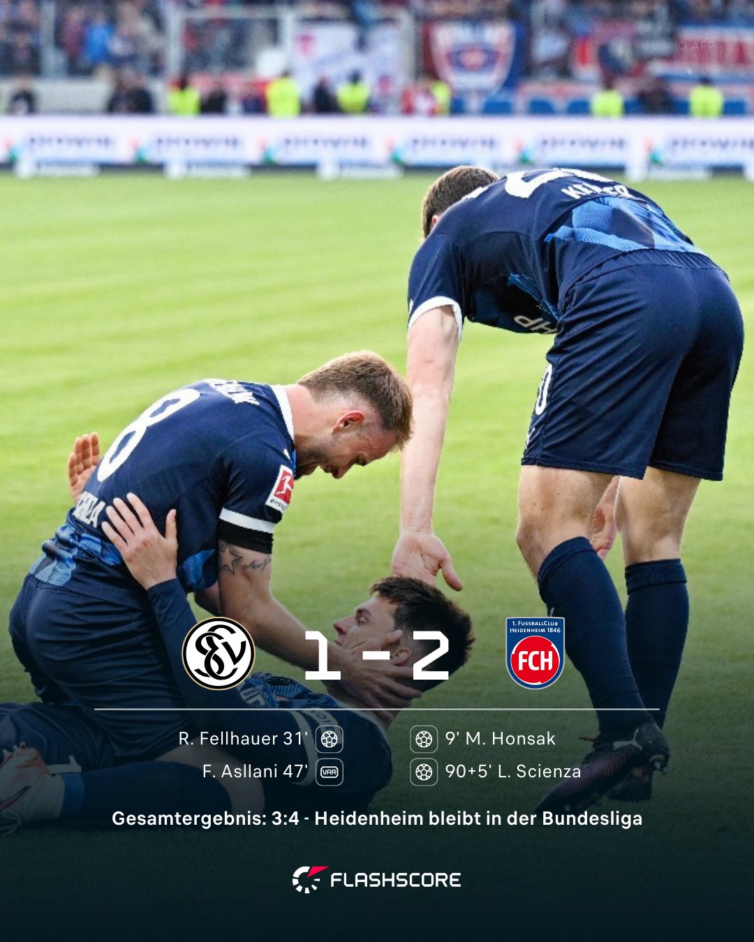 Heidenheim fans celebrating