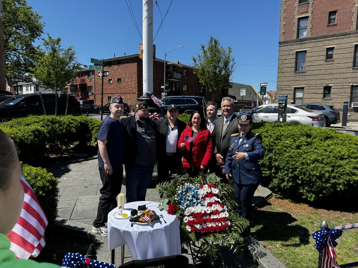 MEMORIAL DAY TRIBUTE at ELMHURST, QUEENS

Today, we paid our respects to our fallen heroes who made the ultimate sacrifice for our nation's freedom. Our gratitude goes to James McMenamin, Angela and the entire team for their efforts in organizing this tribute. 

Memorial Day