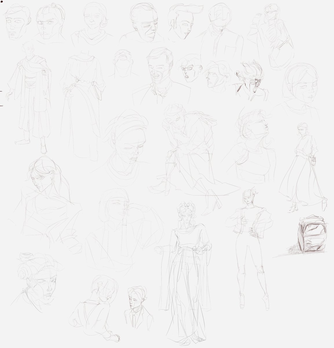 Art dump - some figure drawings and studies