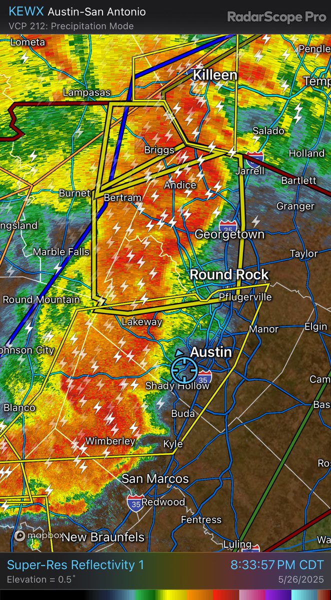 Big storms = big problems in Austin over the next hour or so 👀