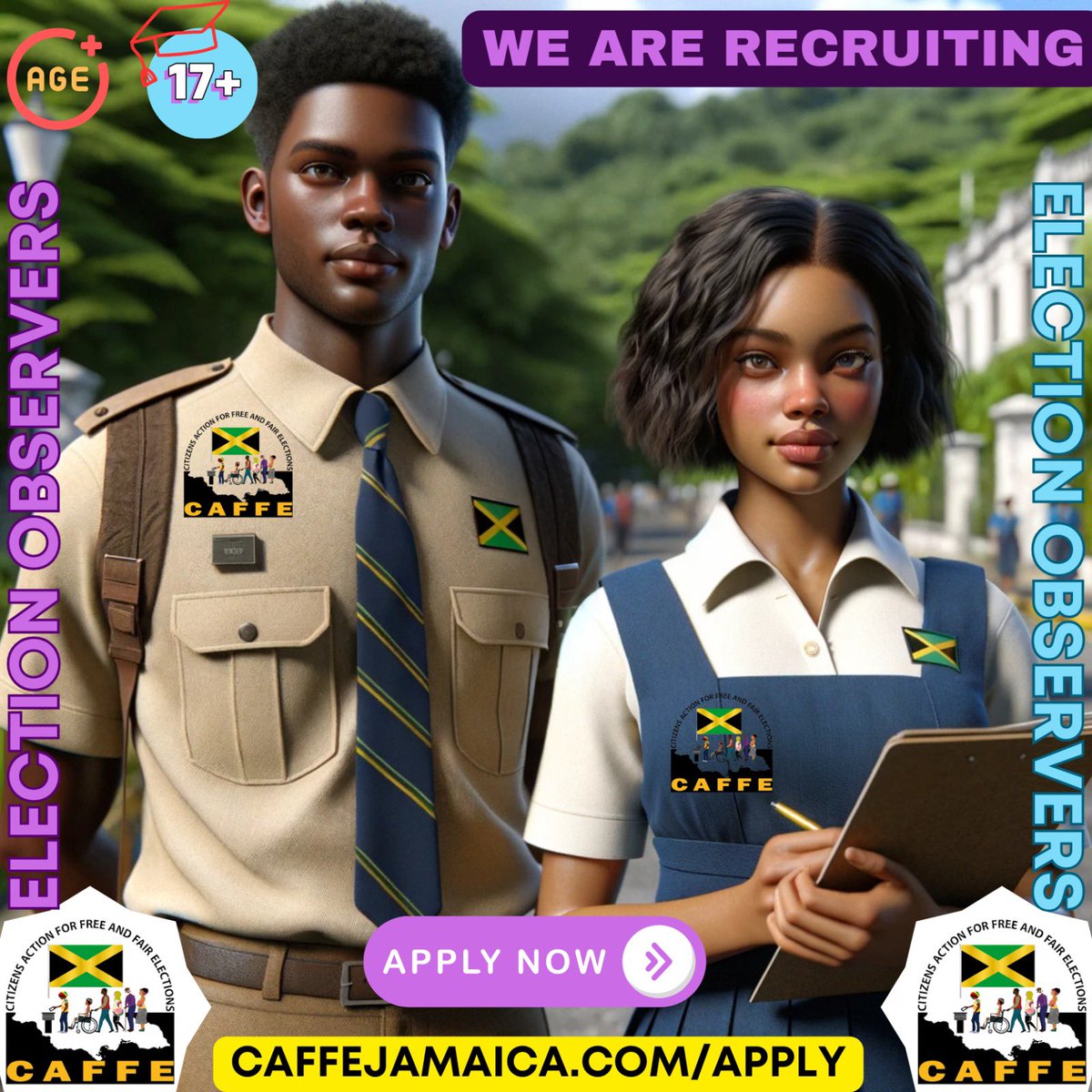 We are looking for volunteer for this upcoming general election please see link here caffejamaica.com/apply