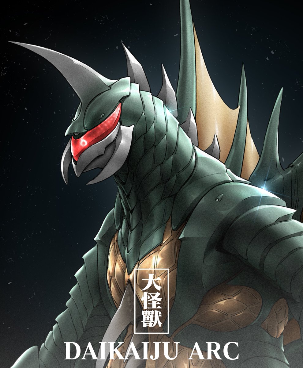 NekoKang1's tweet image. Daikaiju Arc "Gigan"
Here comes my second villain kaiju fanart.
盖刚二创
Going for the showa gigan feel, but sametime inspired by the Gemstone gigan design ~
#godzilla #kaiju #fanart #kaijufanart #ゴジラ #godzillafanart #gigan #showa #giganrex #gemstone