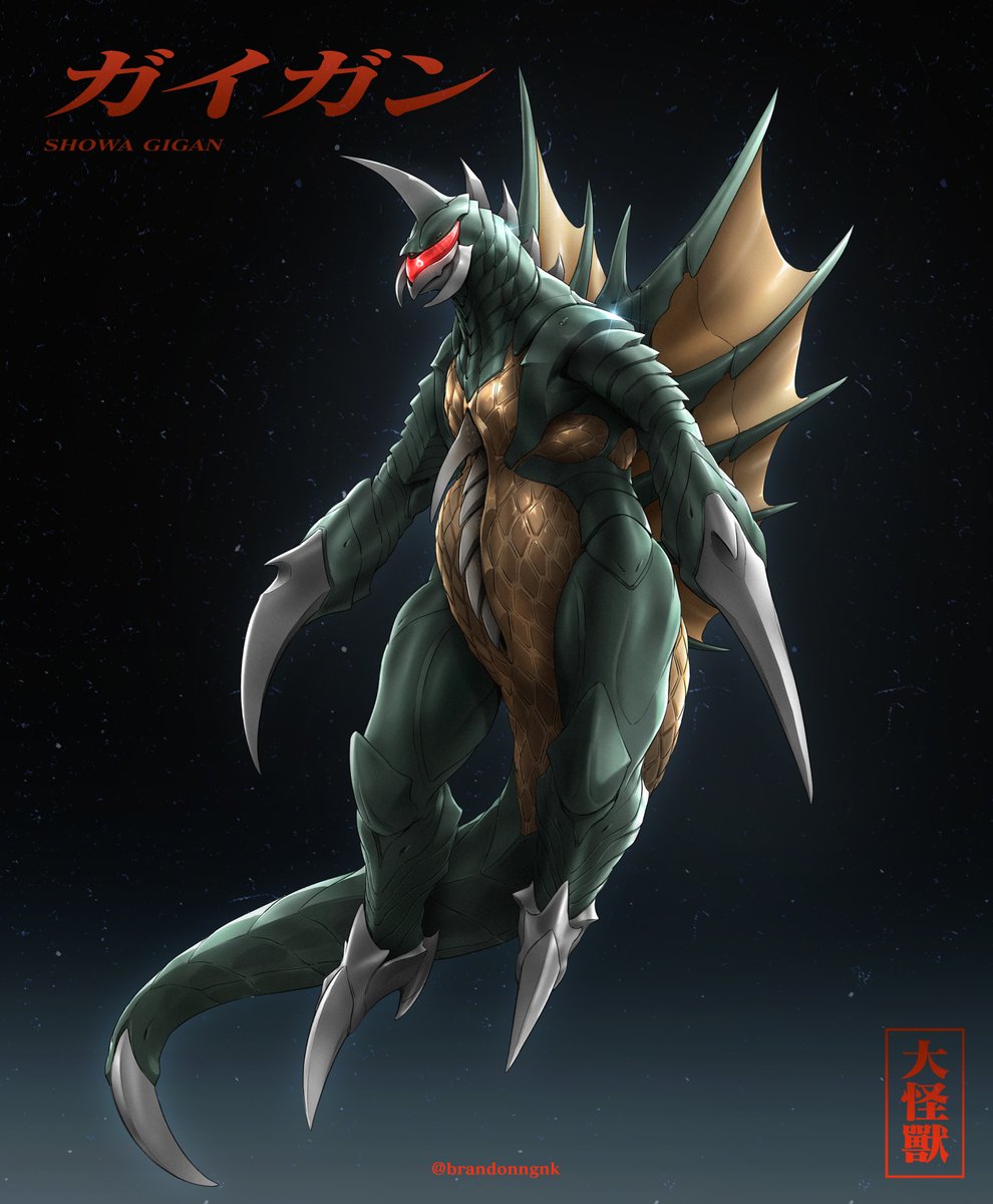 NekoKang1's tweet image. Daikaiju Arc "Gigan"
Here comes my second villain kaiju fanart.
盖刚二创
Going for the showa gigan feel, but sametime inspired by the Gemstone gigan design ~
#godzilla #kaiju #fanart #kaijufanart #ゴジラ #godzillafanart #gigan #showa #giganrex #gemstone