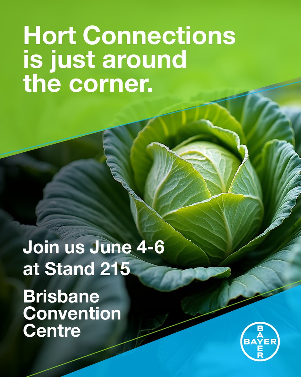 #HortConnections is just around the corner! Don't miss the chance to book a one-on-one meeting with our friendly specialists. 

Book a meeting ➡️ crop.bayer.com.au/signup/hort-co…

#HortCon25 #HC25 #Horticulture #AUSVEG #Bayer #TeamBayer