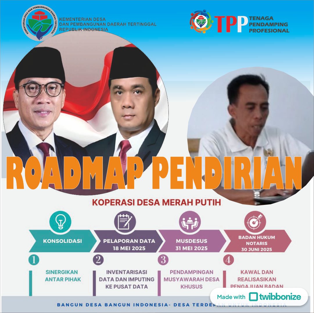 Mustika_087's tweet photo. #TppKawalBadanHukumKdmp

Setelah musyawarah desa khusus Pembentukan KDMP dan akte notaris, semua TPP mengawal KDMP untuk proses mendapatkan badan Hukum

#TppKawalBadanHukumKdmp

@prabowo
@YandriSusanto27
@ArizaPatria
@taufikmadjid71
@kemendespdt
@bpsdmkemendesa
@desapenusantara https://t.co/n2rLPr4tlJ