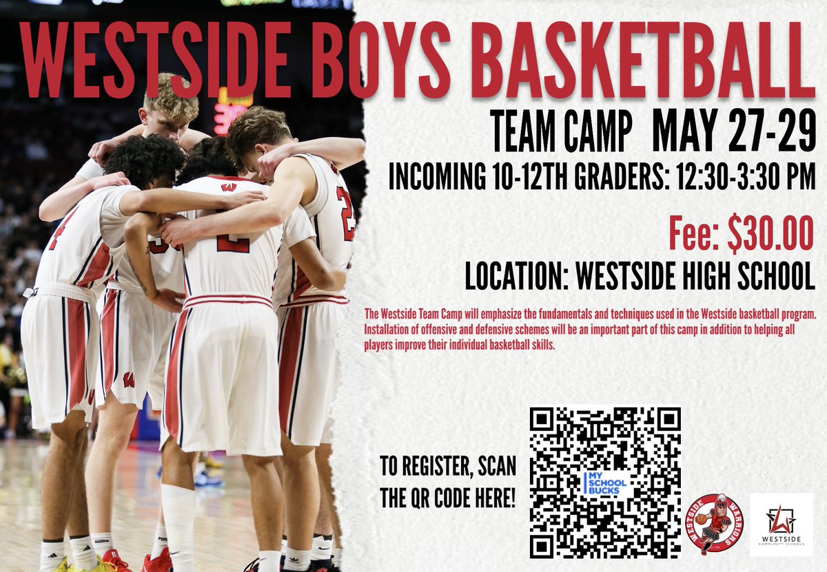 🚨TEAM CAMP STARTS TOMORROW 

All 10th-12th graders interested in playing basketball during the 2025-26 school year are encouraged to attend our team camp this week!

Information below ⬇️