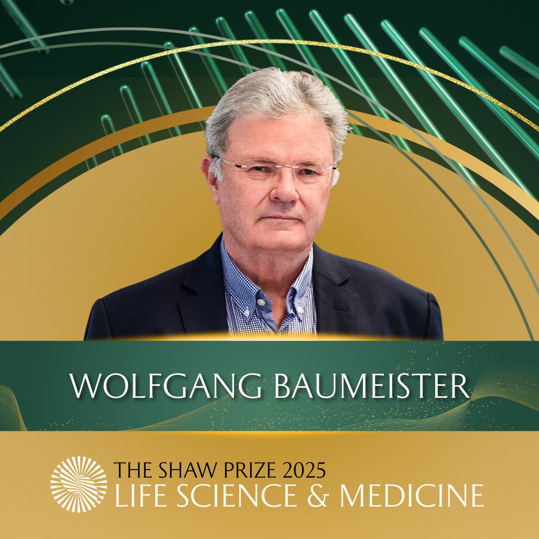 The Shaw Prize (@shawprize) on Twitter photo The #ShawPrize in Life Science & Medicine 2025 is awarded to Wolfgang Baumeister for his pioneering development & use of cryo-ET, an imaging technique that enables 3D visualisation of biological samples as they exist in their natural cellular settings.
<a href="/MPI_Biochem/">Max Planck Institute of Biochemistry (MPIB)</a>
<a href="/TU_Muenchen/">TU München</a> The #ShawPrize in Life Science & Medicine 2025 is awarded to Wolfgang Baumeister for his pioneering development & use of cryo-ET, an imaging technique that enables 3D visualisation of biological samples as they exist in their natural cellular settings.
<a href="/MPI_Biochem/">Max Planck Institute of Biochemistry (MPIB)</a>
<a href="/TU_Muenchen/">TU München</a>