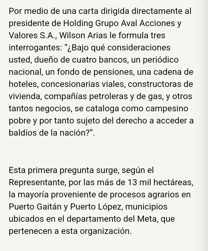 hchr.org.co/noticias/pague…

El 🐺 es muy pendejo o muy malparido para defender a Sarmiento Ángulo