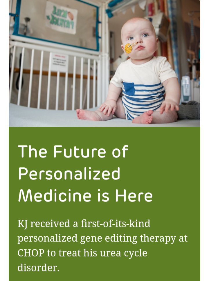 Dr. Shahid Aziz (@shahid_cl) on Twitter photo Seeing the unbelievable become reality is truly amazing_ā£ļø A baby born with a rare genetic disease successfully treated using personalized CRISPR gene-editing therapy. <a href="/CrisprMedicine/">CRISPR Medicine</a> <a href="/ChildrensPhila/">Children's Hospital</a>
Link. chop.edu/centers-progra⦠Seeing the unbelievable become reality is truly amazing_ā£ļø A baby born with a rare genetic disease successfully treated using personalized CRISPR gene-editing therapy. <a href="/CrisprMedicine/">CRISPR Medicine</a> <a href="/ChildrensPhila/">Children's Hospital</a>
Link. chop.edu/centers-prograā¦