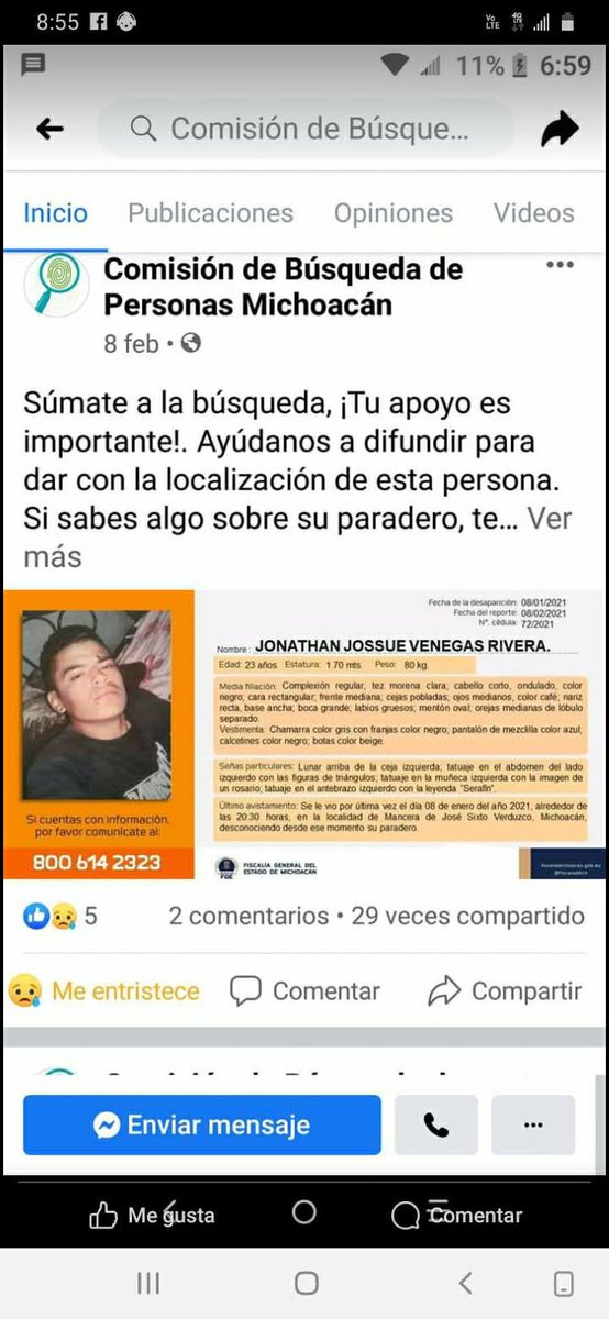 Me regalas un minuto de tu tiempo 
Apoyame a compartir urge localizarlo 
Máxima Difusión 

#PersonaNoLocalizada #FGJCDMX #CNDH #ONU  #alejandroencinas 
 #AlamedaEdoMex #FGEMich   #FGEDENUNCIA #FGEBC #USBP