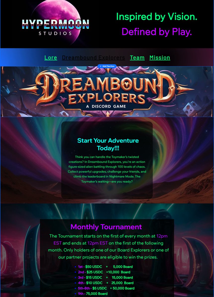 Been working on updated the website with the company evolving. Moved all the Dreambound Explorer #Discord game How to, directly onto the website. So now I can get rid of the Gitbook and have everything for the company in one place. Still have a few more things to do before the