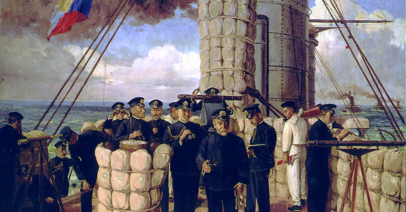 HISTORYjp's tweet photo. 1905年5月27日は、🇷🇺⚔️🇯🇵日露戦争の日本海海戦で、日本海軍がロシアの🚢バルチック艦隊を撃滅💥して歴史的な大勝利を収めた日⚓️

かつてこの日は海軍記念日として式典🎊などが行われていたが、🇯🇵日本の太平洋戦争敗戦により、1945年を最後に廃止となった🚫 https://t.co/3DDyA2vmdM