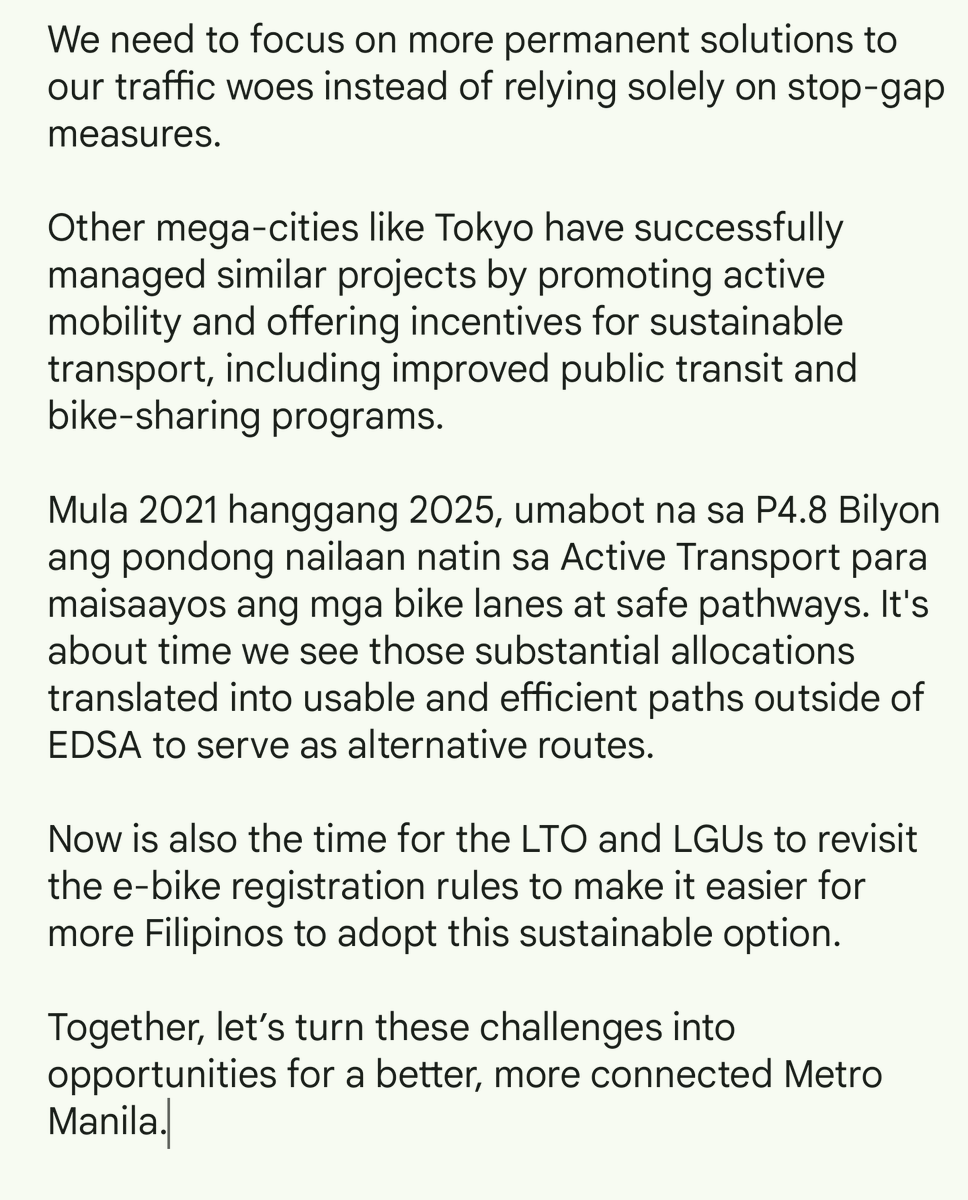 SenGrace Poe on Odd-even on EDSA; free toll on Skyway

"While waiving Skyway toll fees can manage congestion, many motorists are already reacting negatively to the proposed odd-even scheme

Kaya dapat malinaw ,para saan ito,gaano ito katagal, at sino sakop o exempted?<a href="/dwiz882/">DWIZ Newscenter</a>