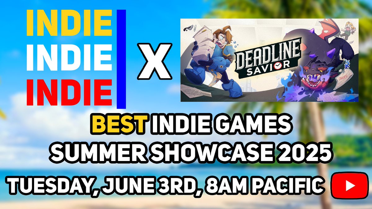 CointinueGames's tweet photo. We will be in the Best Indie Games Summer Showcase 2025!
​
Watch the stream to get [NEWS] about "Deadline Savior"!
​
#indie3
#DeadlineSavior
#WishlistWednesday https://t.co/8NQ1S2cTOK