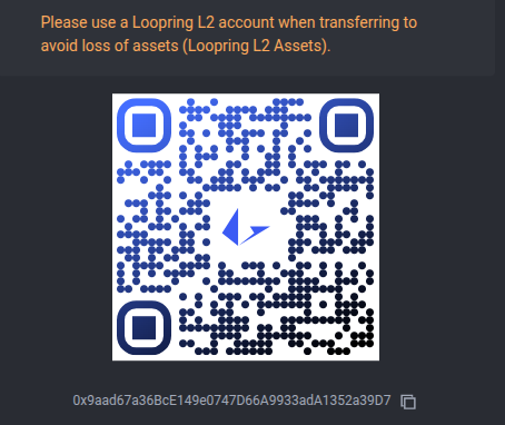 LoNΞwolf 🐺 (@lonewolf_eth) on Twitter photo 1/1 NFT Raffle For The Children
<a href="/LoopExchange/">LoopExchange</a> : loopexchange.art/nft/0xc22724df…
If you'd like to enter please send minimum donation of $1 on <a href="/loopringorg/">Loopring💙</a> L2:
0x9aad67a36bce149e0747d66a9933ada1352a39d7
On 5/30 I'll randomize wallets for winner & proceeds 👉 charity (<a href="/Ordinary_Adam/">Ordinary Adam</a>) 1/1 NFT Raffle For The Children
<a href="/LoopExchange/">LoopExchange</a> : loopexchange.art/nft/0xc22724df…
If you'd like to enter please send minimum donation of $1 on <a href="/loopringorg/">Loopring💙</a> L2:
0x9aad67a36bce149e0747d66a9933ada1352a39d7
On 5/30 I'll randomize wallets for winner & proceeds 👉 charity (<a href="/Ordinary_Adam/">Ordinary Adam</a>)