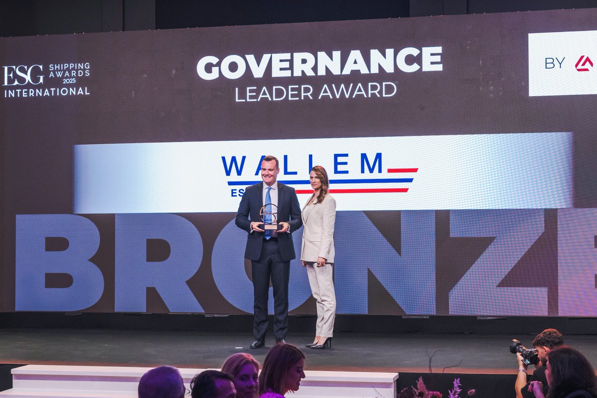 Thank you to the ESG Shipping Awards for recognising the impact <a href="/WallemGroup/">Wallem</a> has made in the field of ESG. This is an incredible honour which we share with our clients, partners, and our people at sea and ashore who make it all possible.

#WallemGroup #ShipManagement #ESG