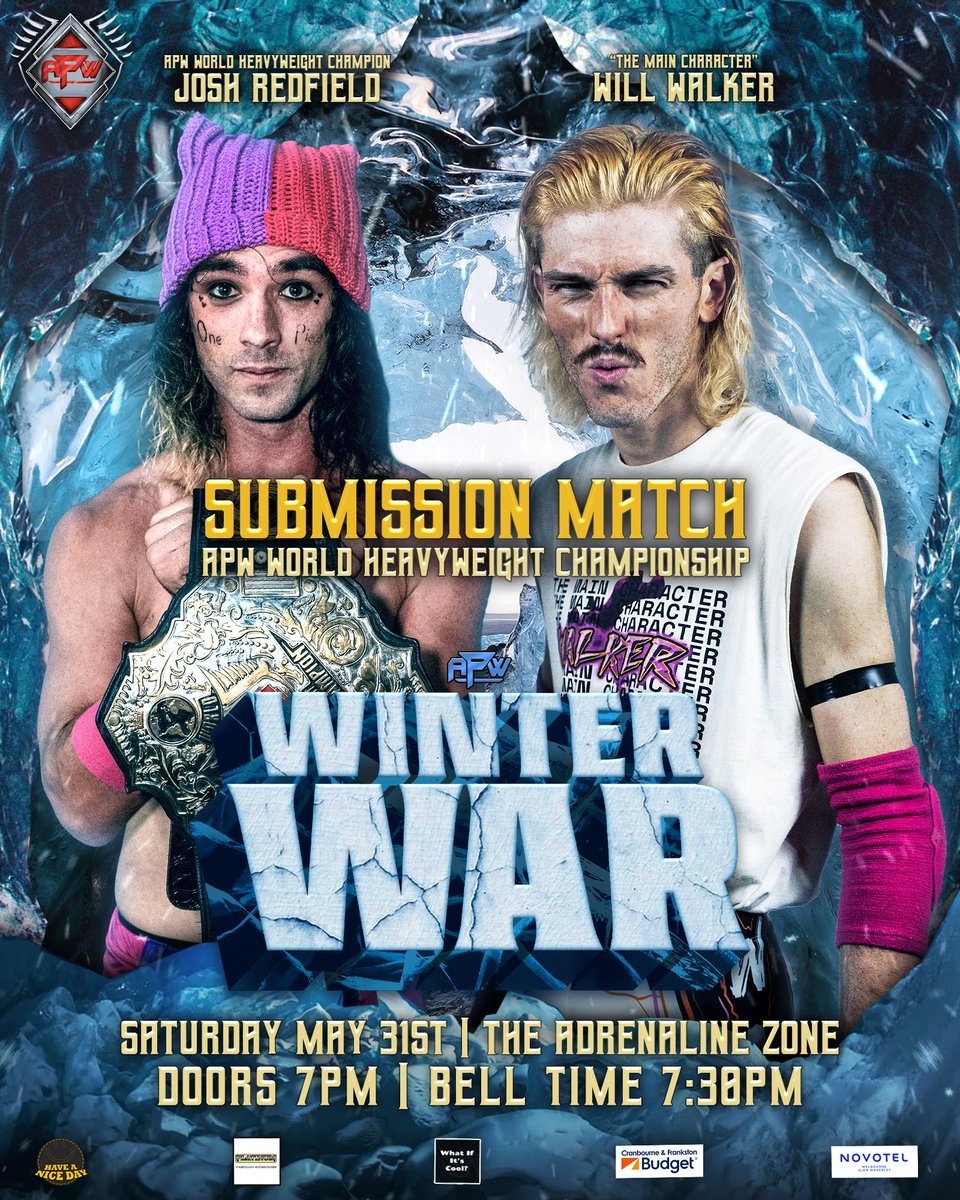 MATCH UPDATE! This Saturday at #WinterWar, <a href="/JoshRedfield95/">Josh Redfield 🔜 APW Breakout 56 13/06/25</a> will defend the APW World Heavyweight Championship against <a href="/walkerwil1/">Will Walker, T.M.C.</a> in a SUBMISSION MATCH!

Standing Room Only tickets now available 🎟 events.humanitix.com/apw-presents-w…