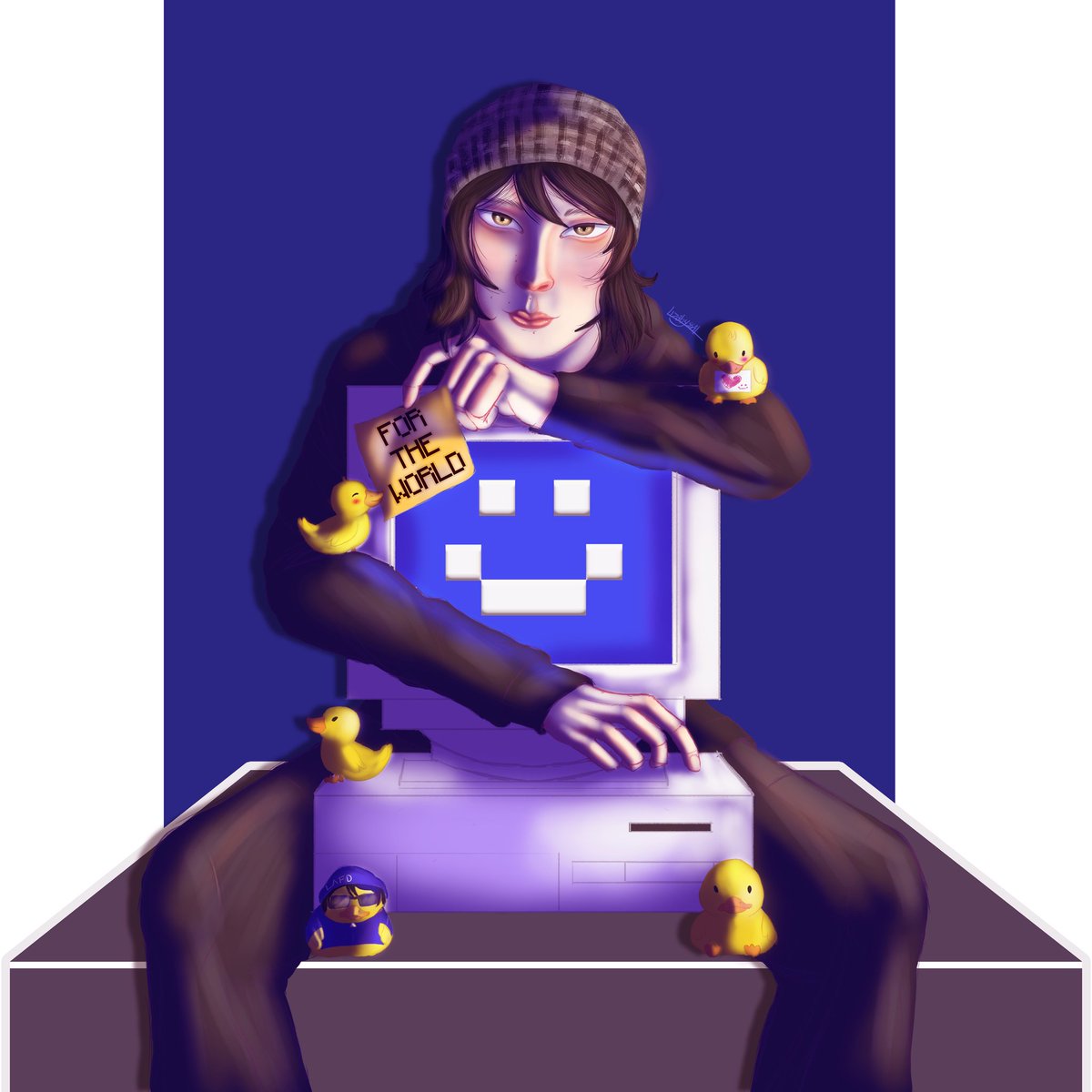 Lizabyssal's tweet photo. For the world 🌐 #quackityfanart https://t.co/cV3zNibT9k