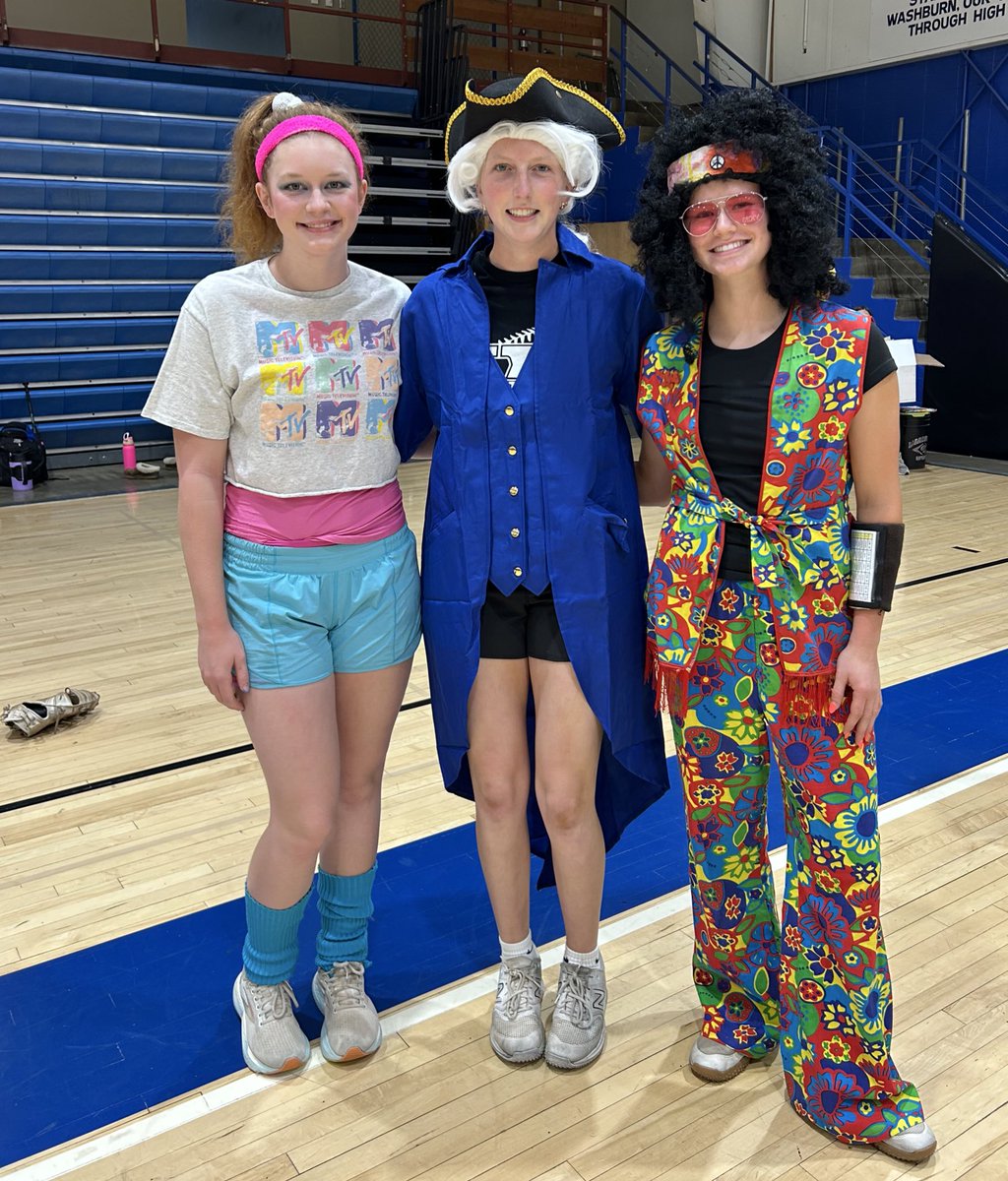 Today’s practice theme was decades…despite the rain forcing us inside I’d say they nailed it!