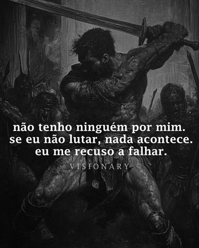 A sua vida só vai andar quando você perceber que sua batalha é individual.