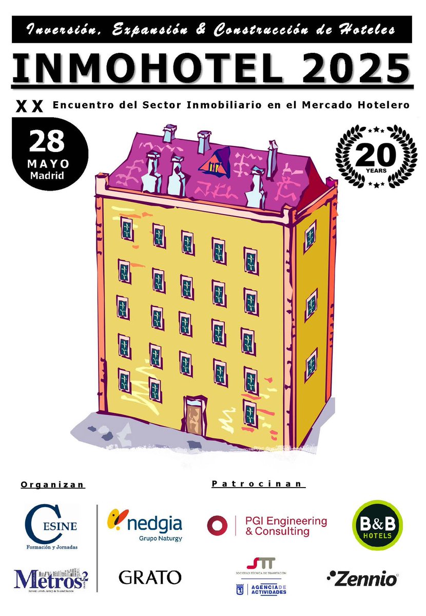 Turespaña Oficial (@turespana_) on Twitter photo Miguel Sanz, director de <a href="/Turespana_/">Turespaña Oficial</a> inaugura el 20º aniversario de #INMOHOTEL2025, punto de encuentro del sector turístico hotelero e inmobiliario en España, organizado por <a href="/CesineEditorial/">CESINE Formación & Jornadas</a> <a href="/RevistaMetros2/">Revista Metros 2</a>
🗓️Miércoles, 28 de mayo a 09:30 h. Miguel Sanz, director de <a href="/Turespana_/">Turespaña Oficial</a> inaugura el 20º aniversario de #INMOHOTEL2025, punto de encuentro del sector turístico hotelero e inmobiliario en España, organizado por <a href="/CesineEditorial/">CESINE Formación & Jornadas</a> <a href="/RevistaMetros2/">Revista Metros 2</a>
🗓️Miércoles, 28 de mayo a 09:30 h.