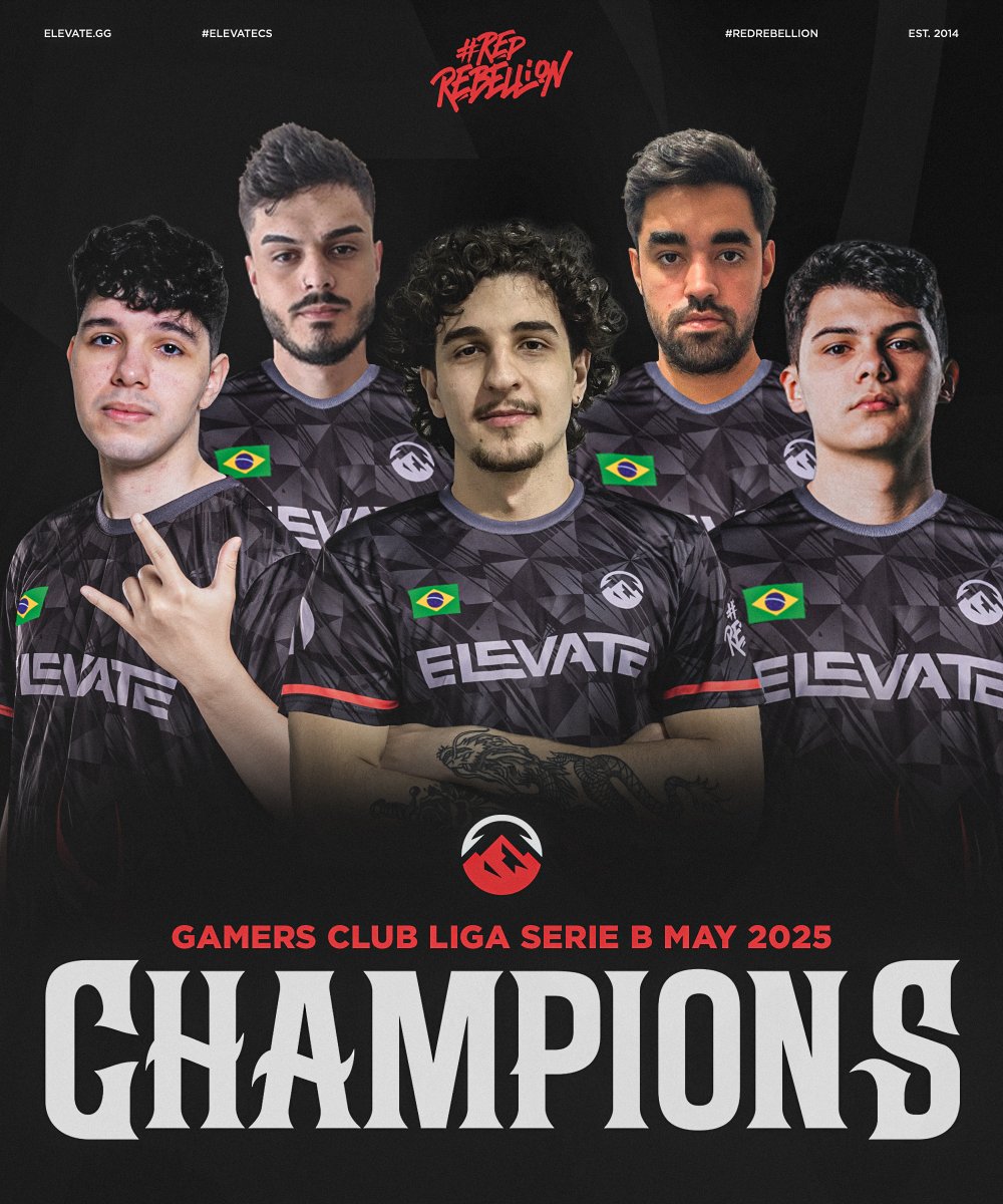 ELEVATE BR 🇧🇷 (@elevategg_br) on Twitter photo Alô? É da Série A? CHEGAMOS! 📞🇧🇷
Somos os grandes campeões da Série B da <a href="/GamersClubCS/">Gamers Club Counter-Strike</a> de maio e conquistamos nossa vaga na Série A de junho.
🏆🏆🏆🏆🏆🏆
#ElevateCS | #RedRebellion Alô? É da Série A? CHEGAMOS! 📞🇧🇷
Somos os grandes campeões da Série B da <a href="/GamersClubCS/">Gamers Club Counter-Strike</a> de maio e conquistamos nossa vaga na Série A de junho.
🏆🏆🏆🏆🏆🏆
#ElevateCS | #RedRebellion