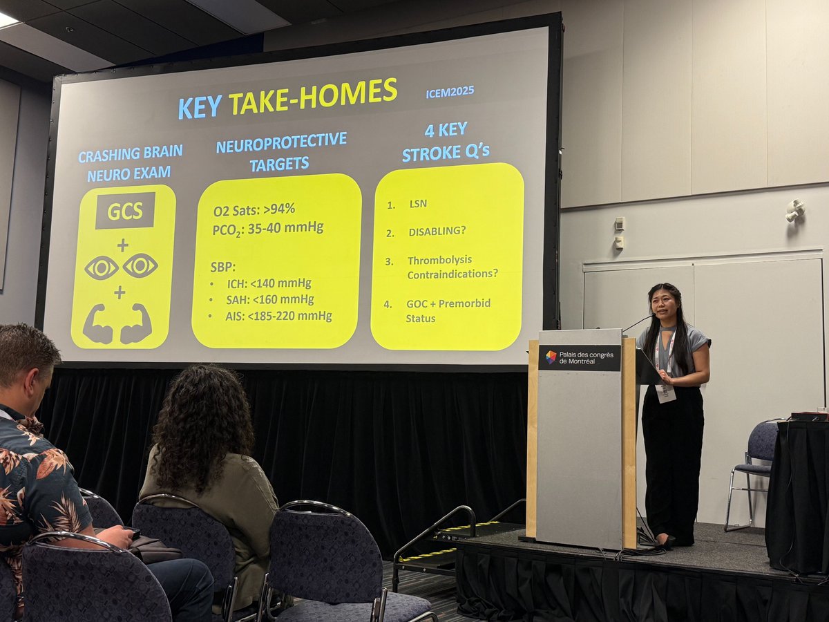 International Conference on Emergency Medicine (@icem2025) on Twitter photo ๐งตNeurocritical Potpourri
By Drs. Katie Lin <a href="/lilninjadoc/">Katie Lin MD MPH ๐จ๐ฆ</a> & Andrew Petrosoniak <a href="/petrosoniak/">Andrew Petrosoniak</a> | #ICEM2025
You're facing a crashing neuro patient. Letโs talk airway, imaging, and neuroprotection. ๐ง
#EmergencyMedicine #FOAMed #NeuroEM ๐งตNeurocritical Potpourri
By Drs. Katie Lin <a href="/lilninjadoc/">Katie Lin MD MPH ๐จ๐ฆ</a> & Andrew Petrosoniak <a href="/petrosoniak/">Andrew Petrosoniak</a> | #ICEM2025
You're facing a crashing neuro patient. Letโs talk airway, imaging, and neuroprotection. ๐ง
#EmergencyMedicine #FOAMed #NeuroEM