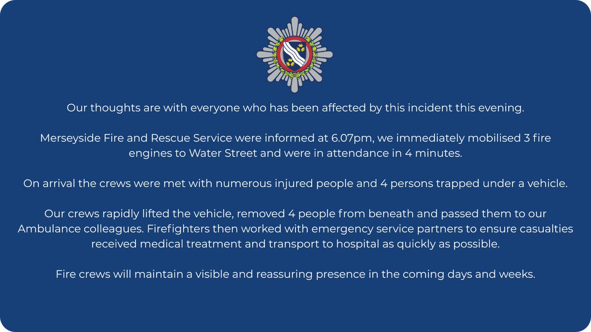 Our thoughts remain with everyone affected by the terrible events that took place earlier today.