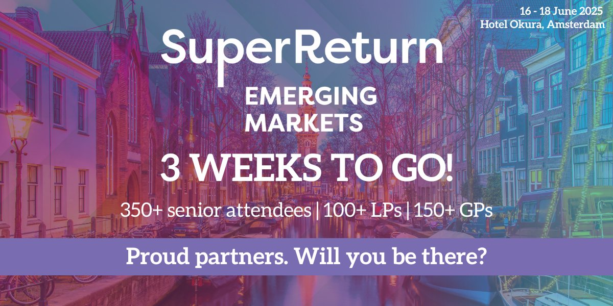 🌍 CVCA is proud to partner with SuperReturn Emerging Markets!
🗓️ 16–18 June 2025
📍 Hotel Okura, Amsterdam
✔️ 100+ LPs | 150+ GPs | 45+ countries
🎟️ CVCA members save 10% with code FKR3579CVCA
✅ LPs attend free!
🔗 Register here: tinyurl.com/y5nf9naa
 #PrivateEquity