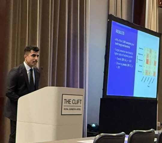 Honored to present our award-winning abstract
“Fungi in the Airways: Association with Bacterial and Mycobacterial Co-isolation in Bronchiectasis” at #ATS2025!
Thanks to the PCD Foundation for the recognition, and to <a href="/AmjadKanj/">Amjad Kanj</a>, Dr. Sarah Chalmers, and <a href="/MayoPCCM/">MayoPCCM</a> for their support!